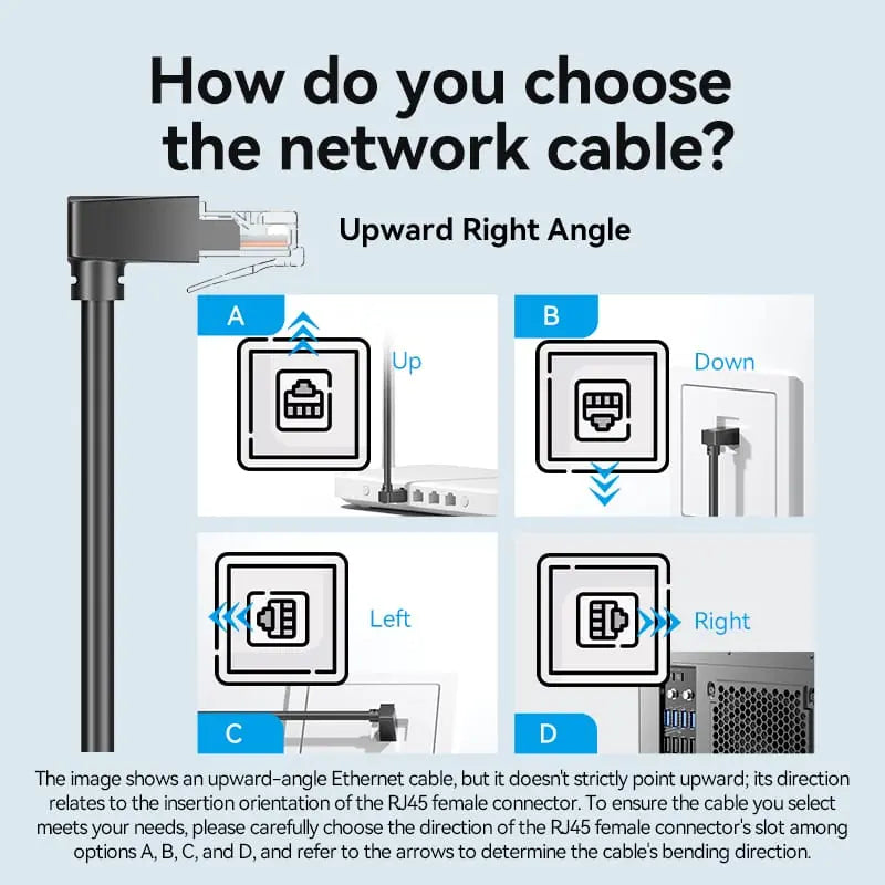 Vention Cat6 UTP Right Angle Ethernet Patch Cable - Vention