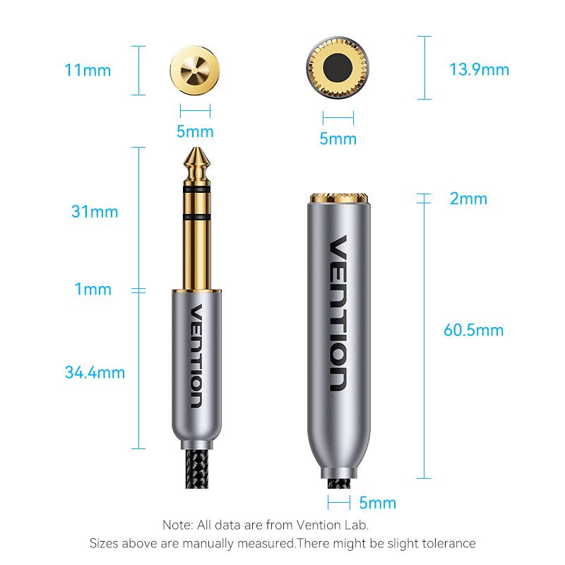 Vention 6.35mm Male to Female Audio Cable - Vention