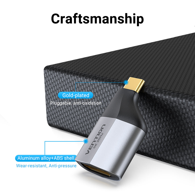 Vention type-C to HDMI Adapter Gray Aluminum Alloy Type
