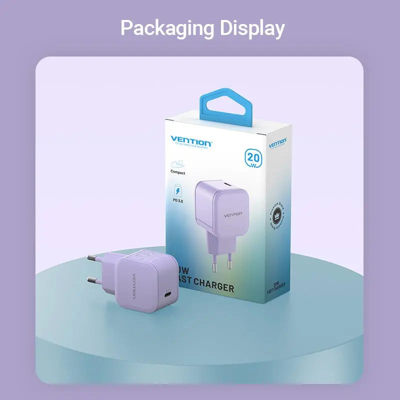 Vention 1-Port USB-C Wall Charger 20W EU-Plug - Vention
