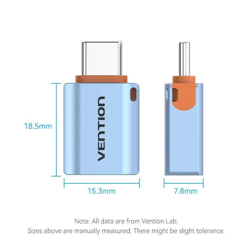 Vention USB 3.1 Type-C Male to USB Female OTG Adapter with Lanyard Aluminum Alloy Type - Vention