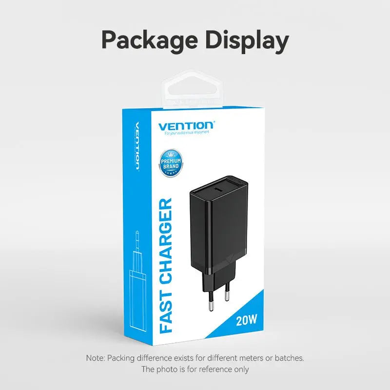 Vention 1-Port USB-C Wall Charger 20W EU-Plug - Vention