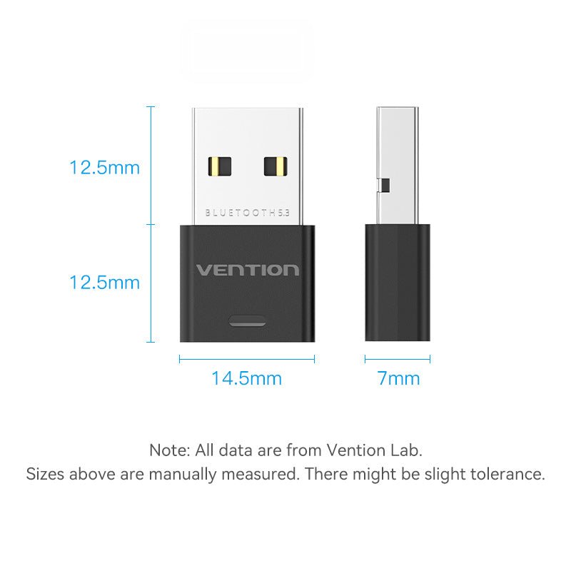 Vention USB Bluetooth 5.3 Adapter Black Mini Type - Vention