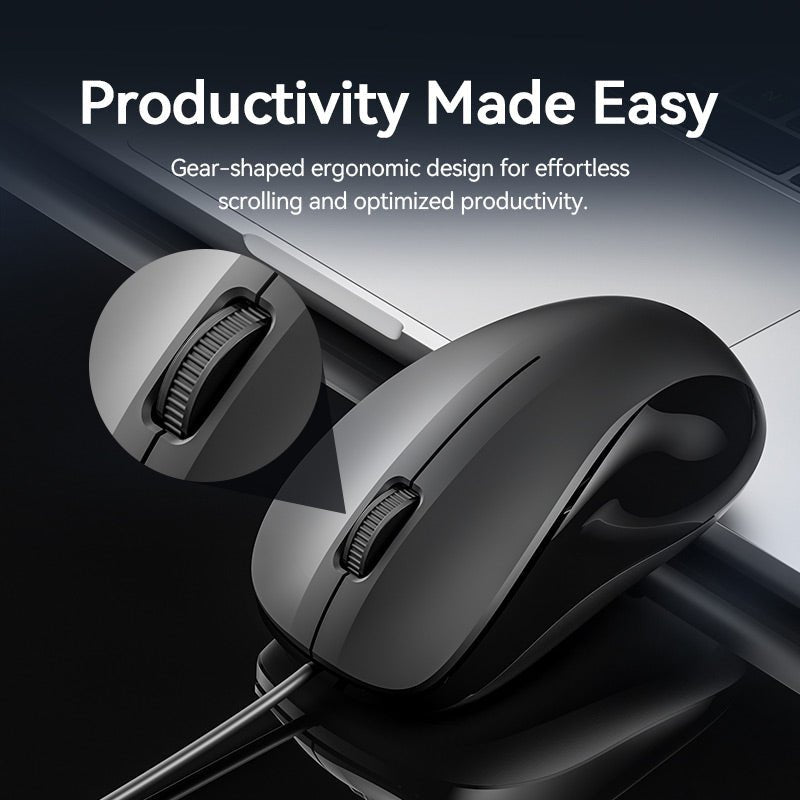 Vention USB Wired Full-Sized Silent Keyboard and Mouse Combo Black Slim Type - Vention