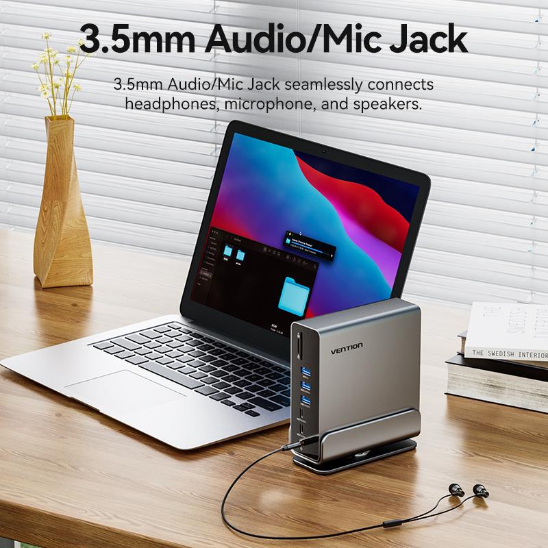 USB-C to DP/HDMI x 2/USB 3.2 Gen 2 Type-C docking station