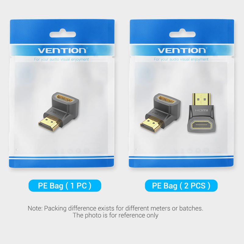 HDMI 90 Degree Male to Female Adapter Black