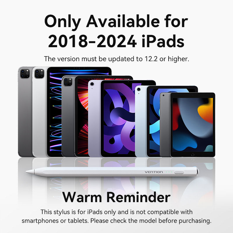 <tc>Vention</tc> Lápiz óptico para iPad con rechazo de palma & Interruptor táctil blanco
