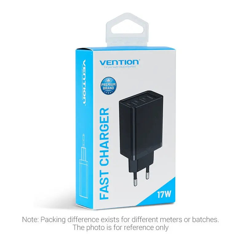 Vention 3-Port USB(A+A+A) Wall Charger(12W/12W/12W) EU-Plug - Vention