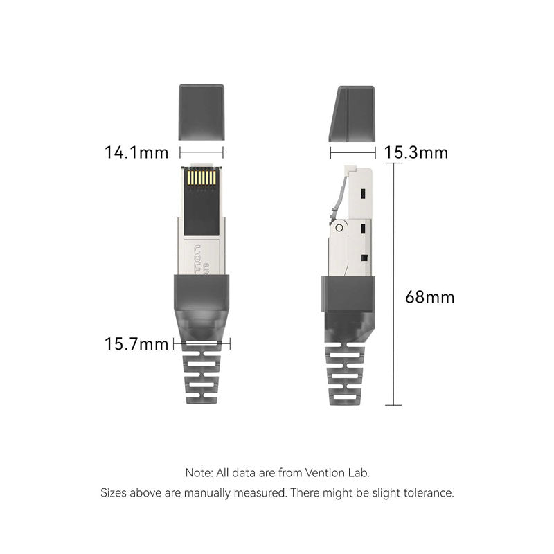 <tc>Vention</tc> Cat8屏蔽RJ45模块化插头