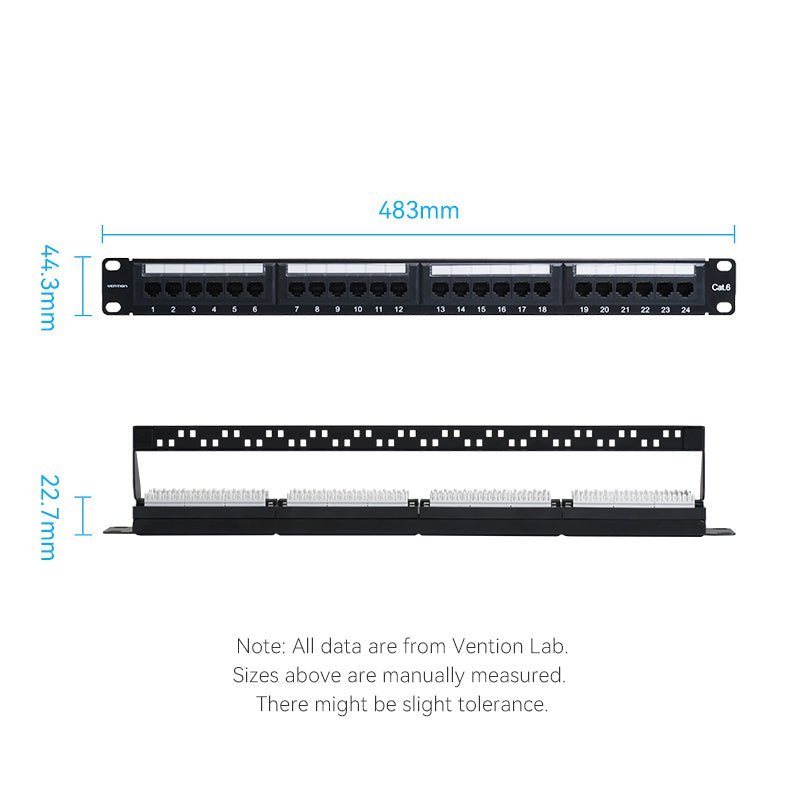 Vention 24-port Cat6 Unshielded Patch Panel - Vention
