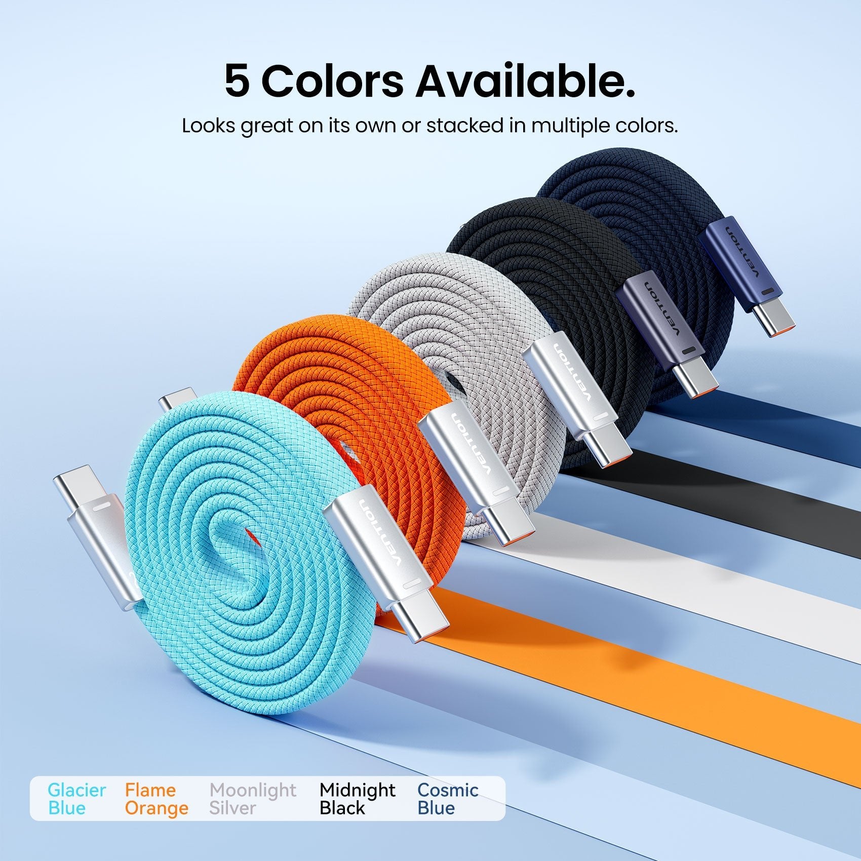 240W USB-C Slim Magnetic Fast Charging Cable - Vention