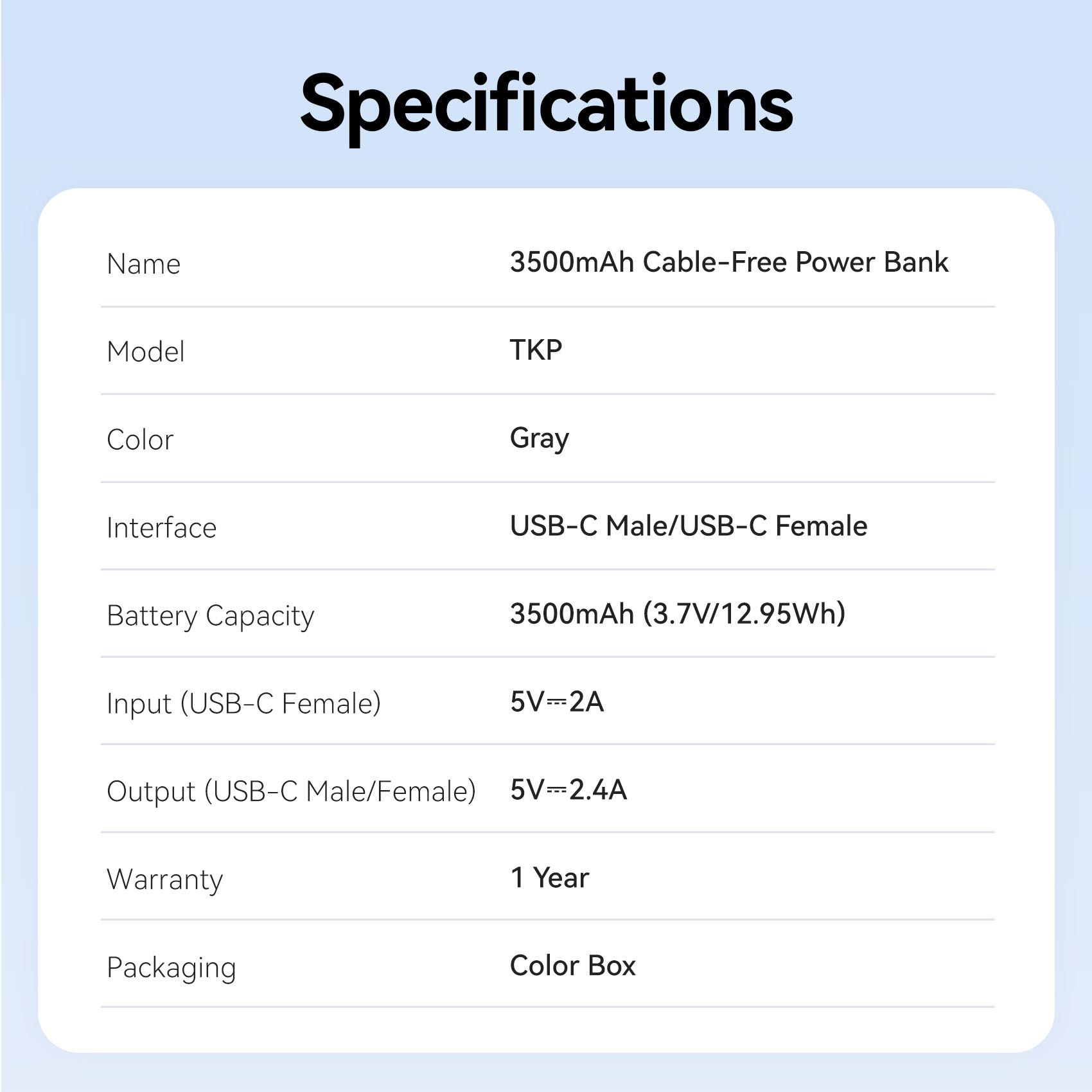 <tc>Vention</tc> Carcasa para SSD M.2 NVMe sin cables + batería externa de 3500 mAh
