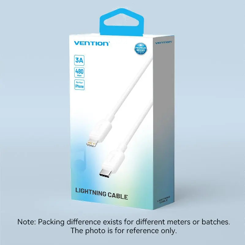 Vention USB 2.0 Type-C Male to Lightning Male 3A Cable PVC Type - Vention
