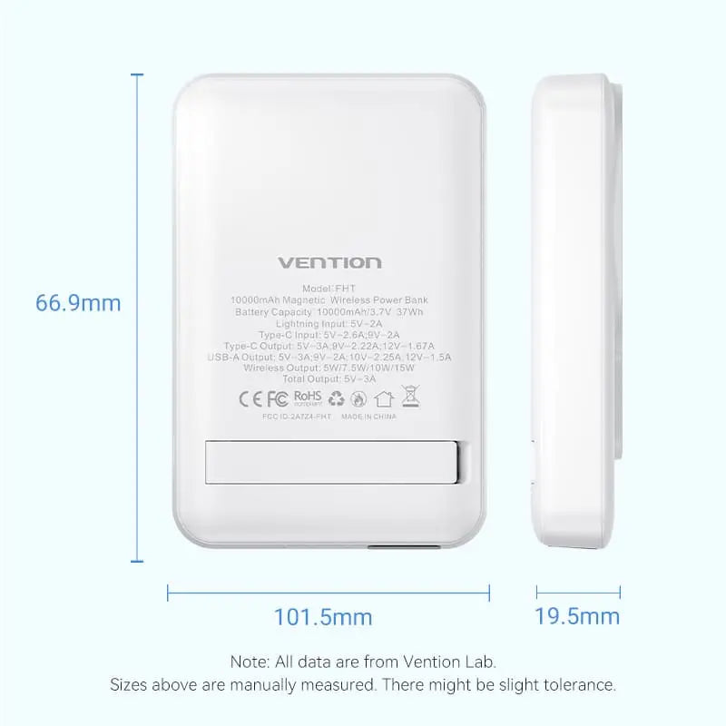 Vention 10000mAh Magnetic Wireless Power Bank 22.5W - Vention
