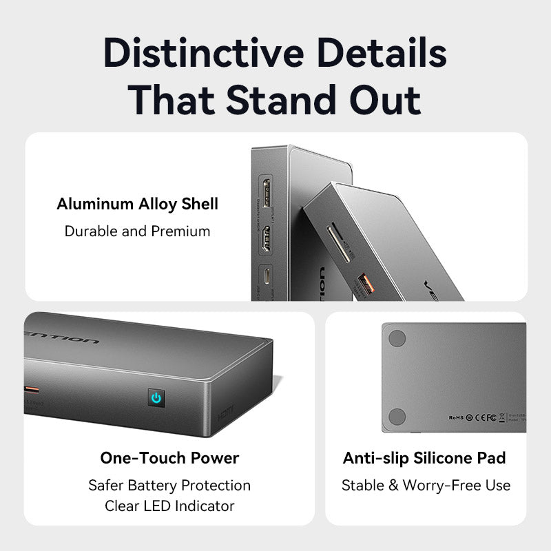 <tc>Vention</tc> Estación de acoplamiento DisplayLink USB-C 11 en 1