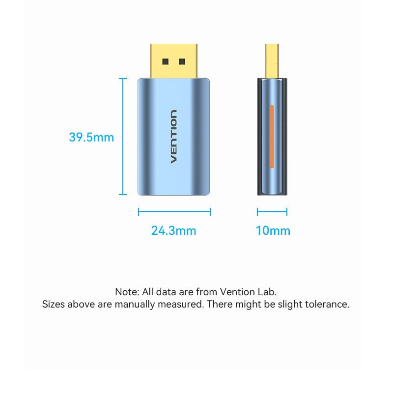 Vention DP Male to HDMI™-A Female 8K Adapter Gray Aluminum Alloy Type - Vention