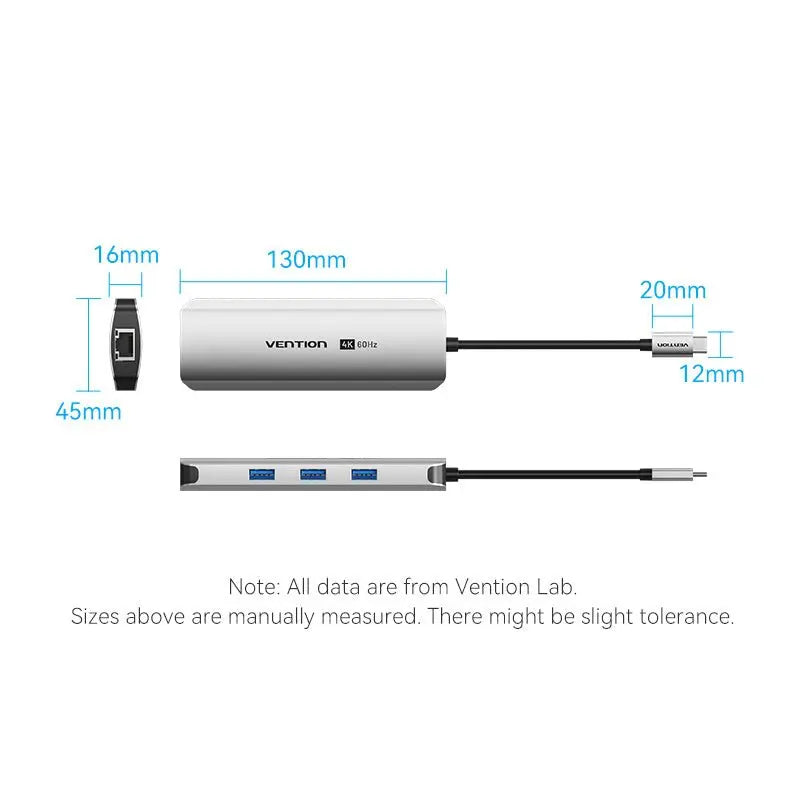 Vention 8-in-1 USB-C Docking Station - Vention