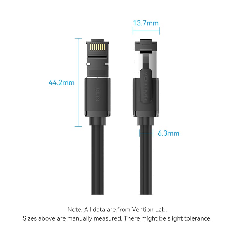 Vention LSZH Cat.8 SFTP Ethernet Patch Cable Black
