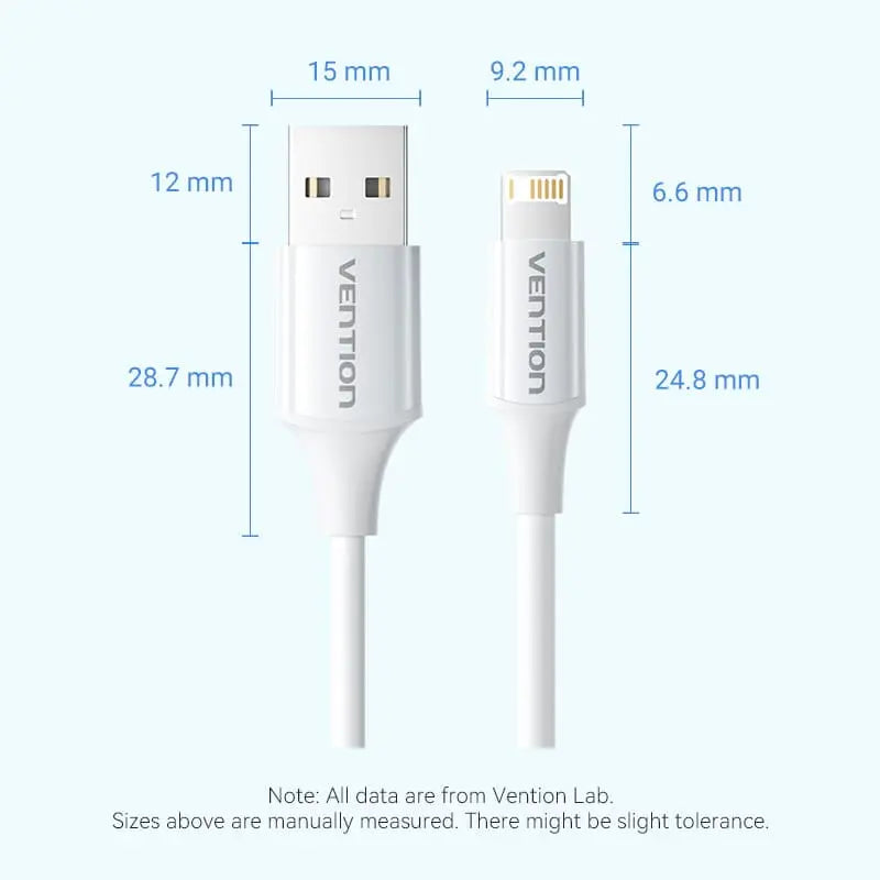 Vention USB 2.0 Type-A Male to Lightning Male 2.4A Cable - Vention
