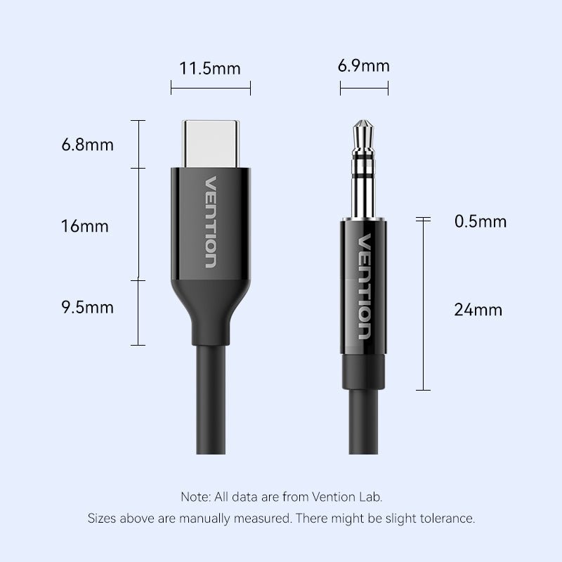 Vention USB-C Male to 3.5mm Male Audio Cable with DAC Adapter ABS Type - Vention