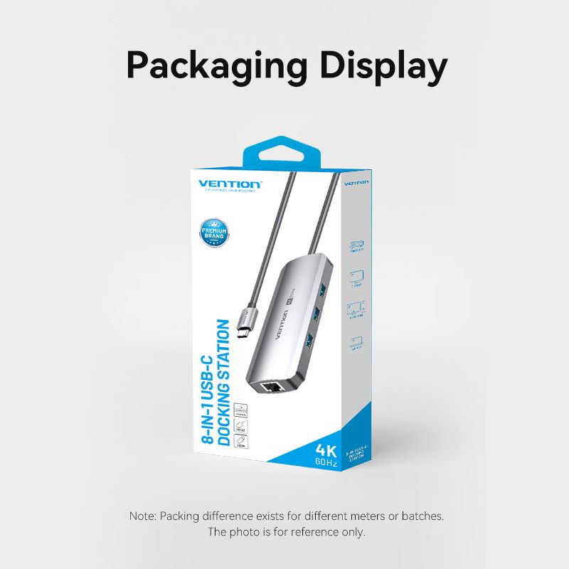 USB-C to HDMI/USB 3.0 x 3/RJ45/SD/TF/PD Docking Station