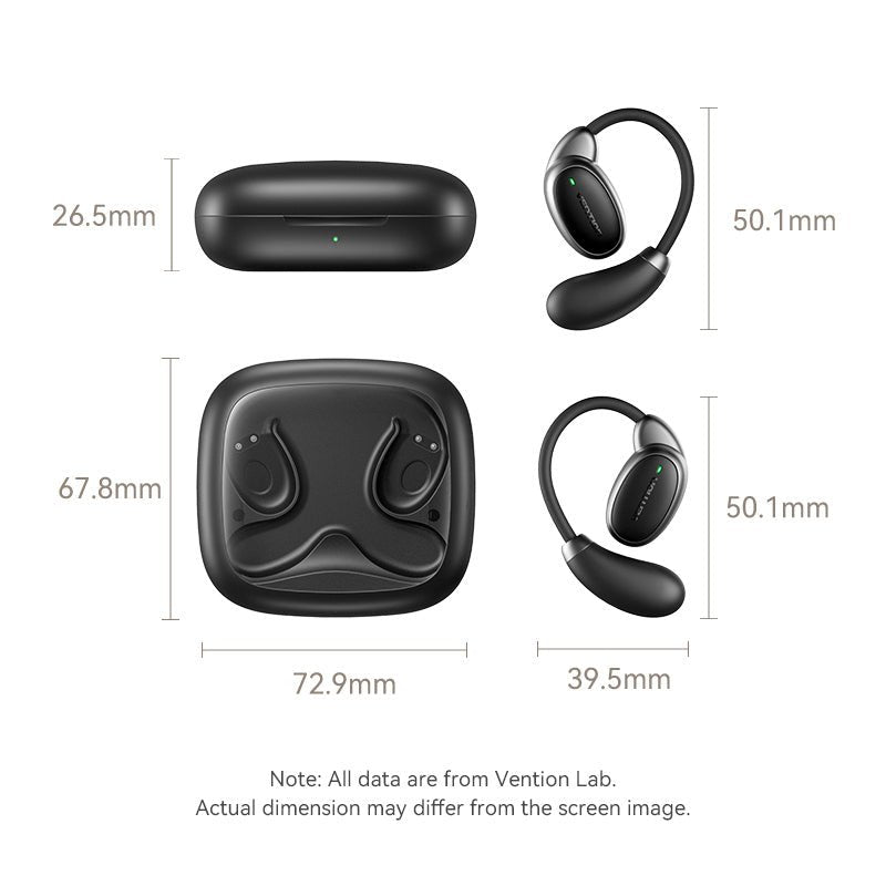 Vention Wireless Bluetooth Open Ear Headphones OpenBeat O15 Black - Vention