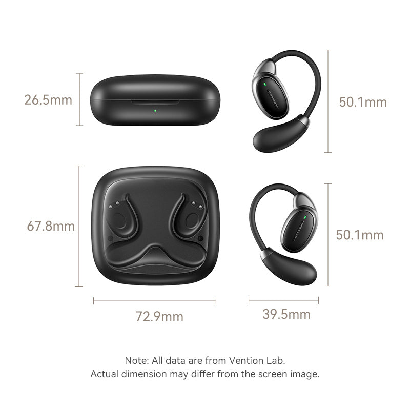 <tc>Vention</tc> Headphone Nirkabel Bluetooth OpenEar OpenBeat O15 Hitam