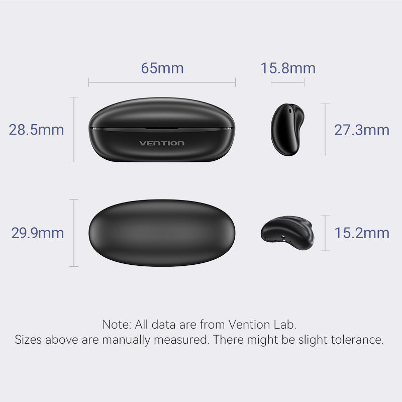 Audífonos Bluetooth inalámbricos verdaderos Tiny T11 Negro/Blanco
