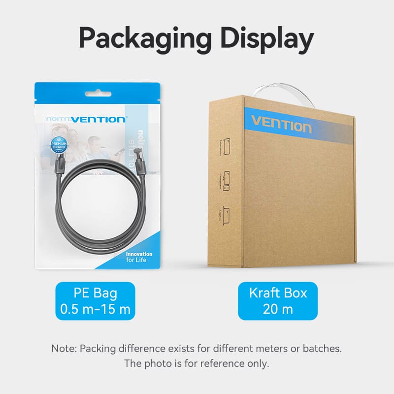 Vention LSZH Cat.8 SFTP Ethernet Patch Cable Black