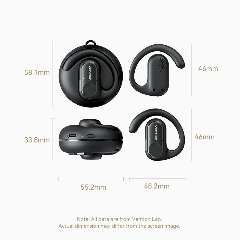 Wireless Bluetooth Open Ear Headphones OpenBeat O11 Black