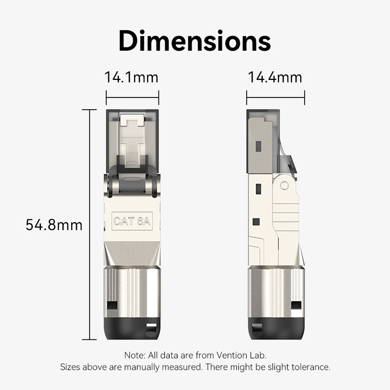 <tc>Vention</tc> Cat6A屏蔽免工具8P8C RJ45模块化插头
