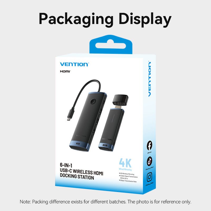 Vention 6-in-1 USB-C Wireless HDMI™ Docking Station - Vention