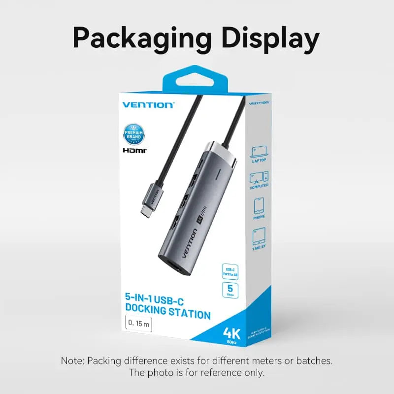 Vention 5-in-1 USB-C Docking Station - Vention