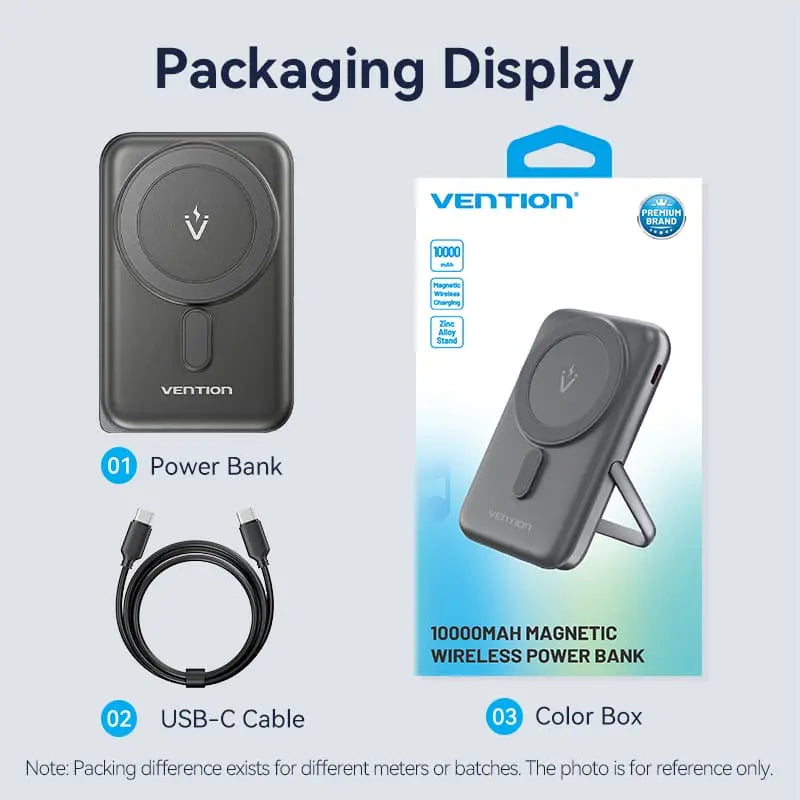 Vention 10000mAh Magnetic Wireless Power Bank 20W - Vention
