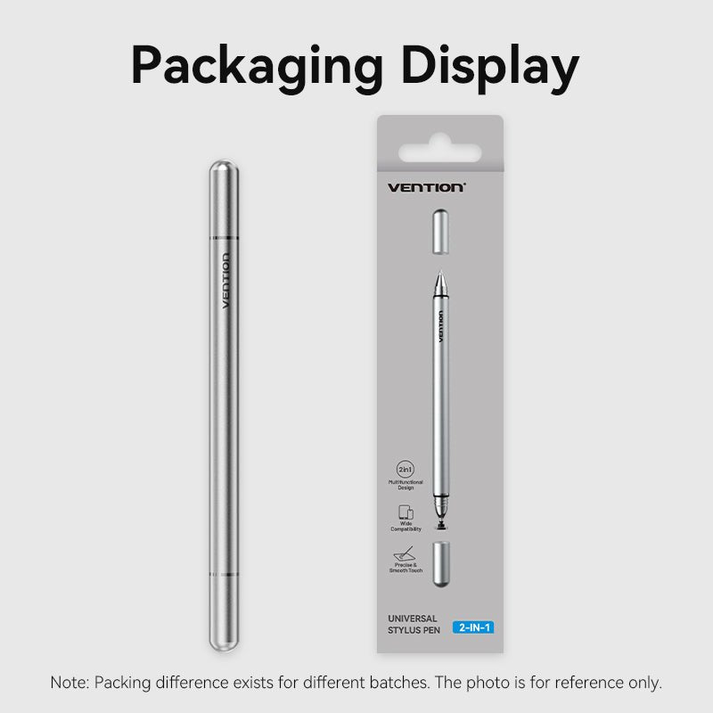 Vention 2-in-1 Stylus Pen Gray Aluminum Alloy Type - Vention