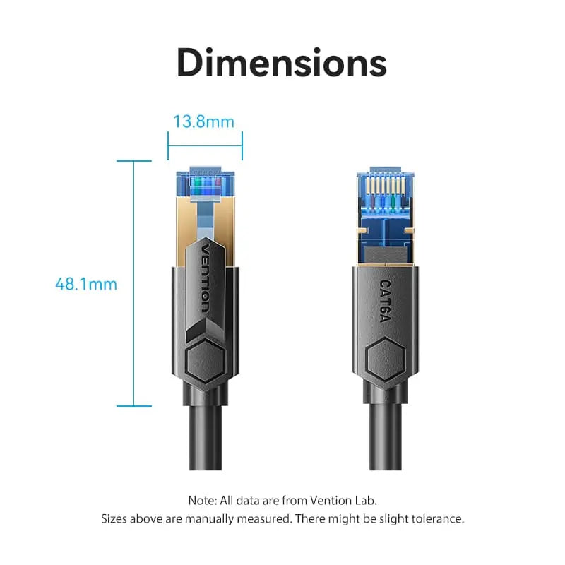 Vention Cat6A SFTP Industrial Drag Chain Ethernet Patch Cable - Vention