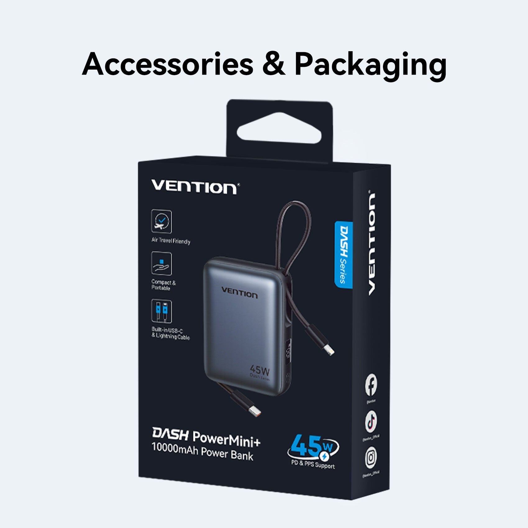 Vention 10000mAh Mini Power Bank 45W - Vention