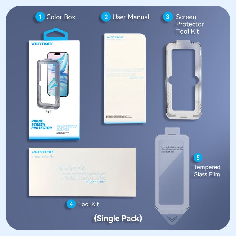 <tc>Vention</tc> 适用于 iPhone 15 的高清钢化玻璃屏幕保护膜,带无尘安装工具