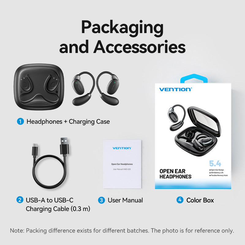 <tc>Vention</tc> Headphone Nirkabel Bluetooth OpenEar OpenBeat O15 Hitam
