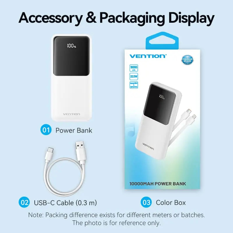Vention 10000mAh Power Bank 22.5W - Vention