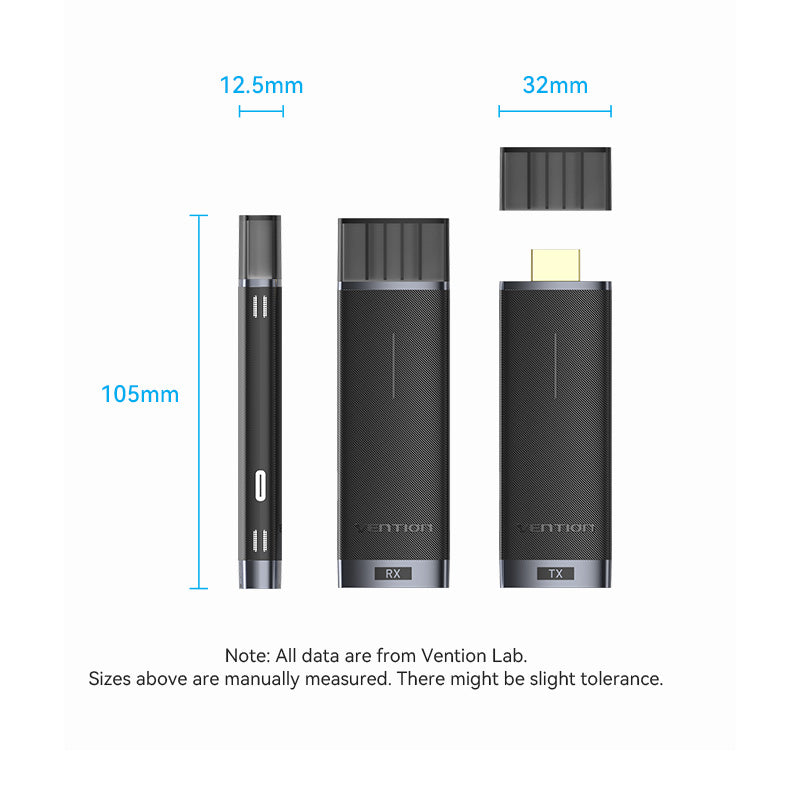 Wireless HDMI Transmitter and Receiver Black