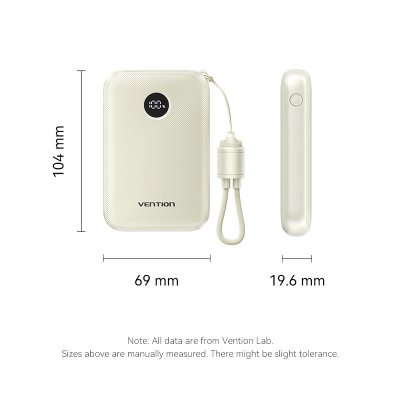 <tc>Vention</tc> Batería externa de 10000 mAh y 22,5 W