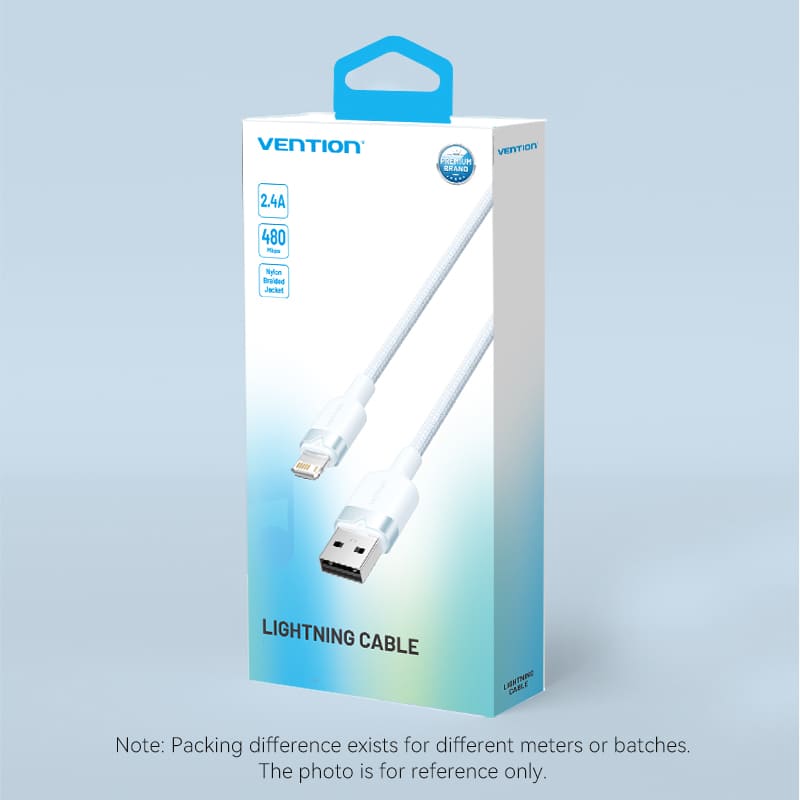 Vention USB 2.0 Type-A Male to Lightning Male 2.4A Cable Aluminum Alloy Type