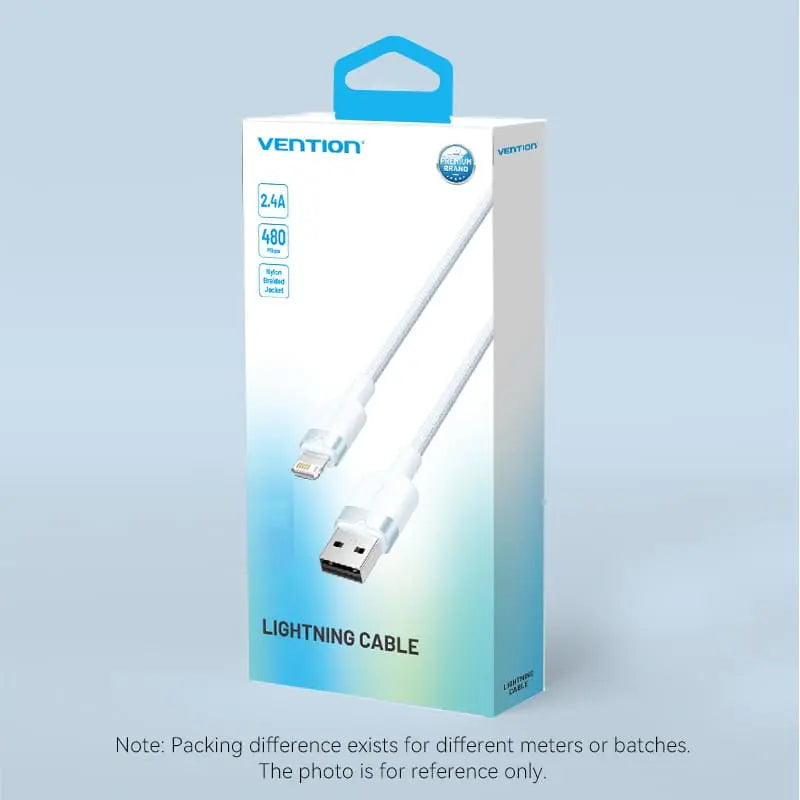 Vention USB 2.0 Type-A Male to Lightning Male 2.4A Cable Aluminum Alloy Type - Vention