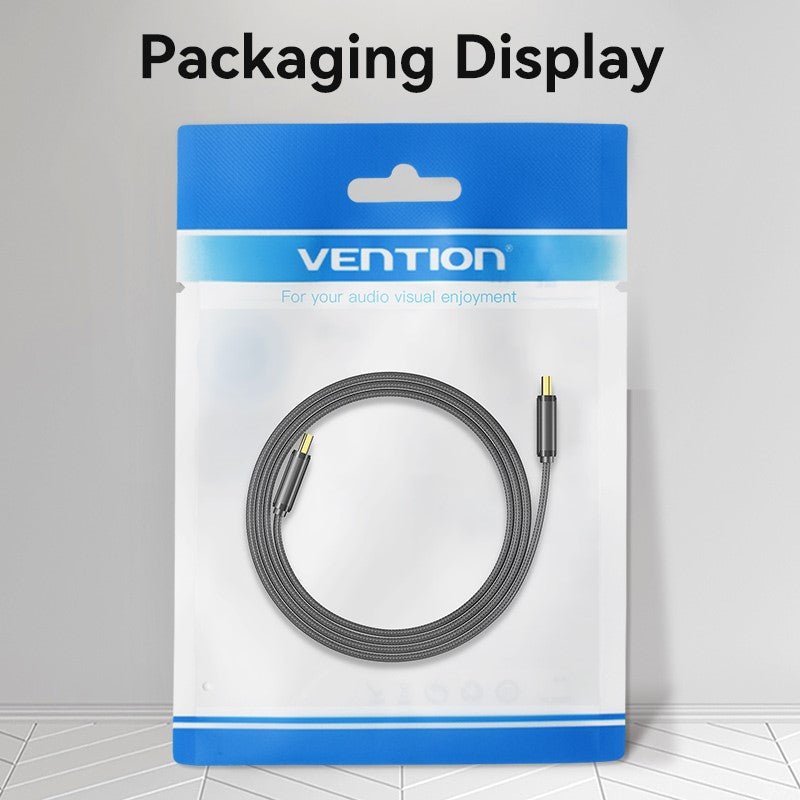 Vention Flat Nylon Braided HDMI™-A Male to Male 8K HD Cable 2M Black - Vention