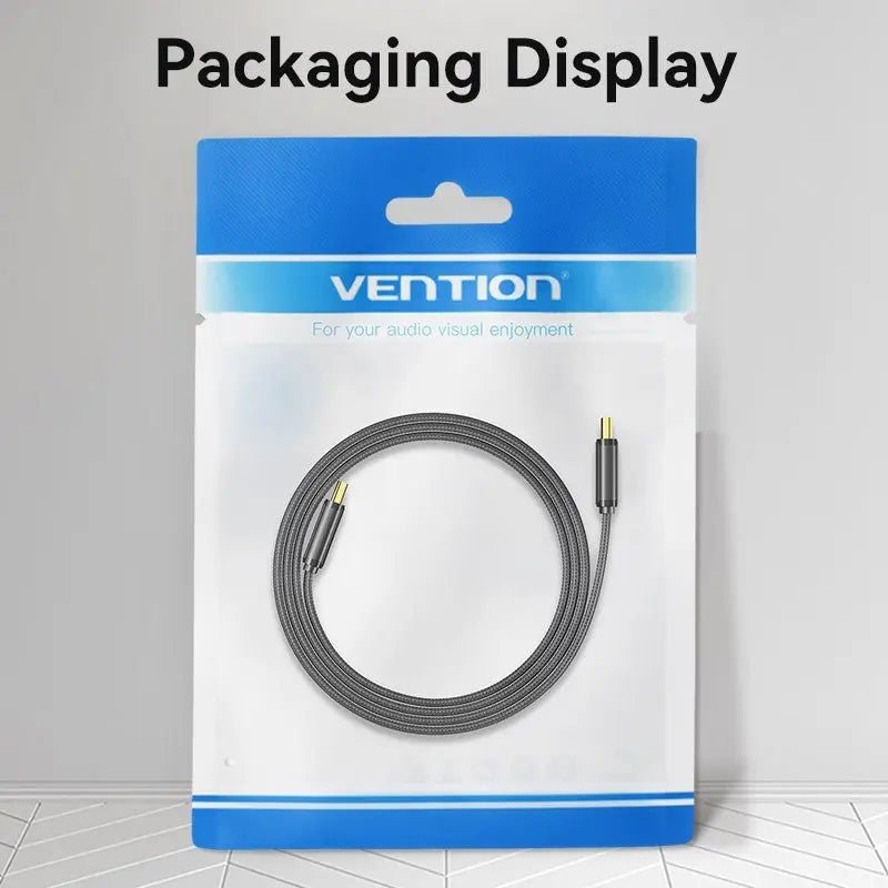 Vention Flat Nylon Braided HDMI™-A Male to Male 8K HD Cable 2M Black - Vention