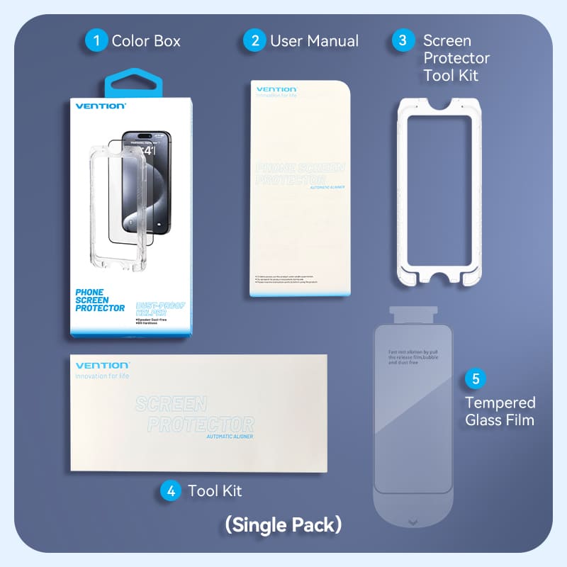 <tc>Vention</tc> 适用于 iPhone 15 的高清钢化玻璃屏幕保护膜,带无尘安装工具