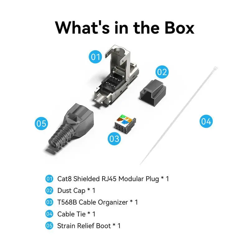 Vention Cat8 Shielded RJ45 Modular Plug - Vention