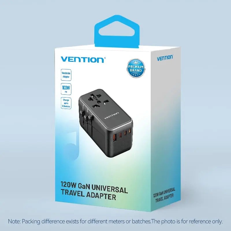Vention 4-Port USB (C+C+A+A) GaN Universal Travel Adapter (100W/100W/20W/18W) - Vention