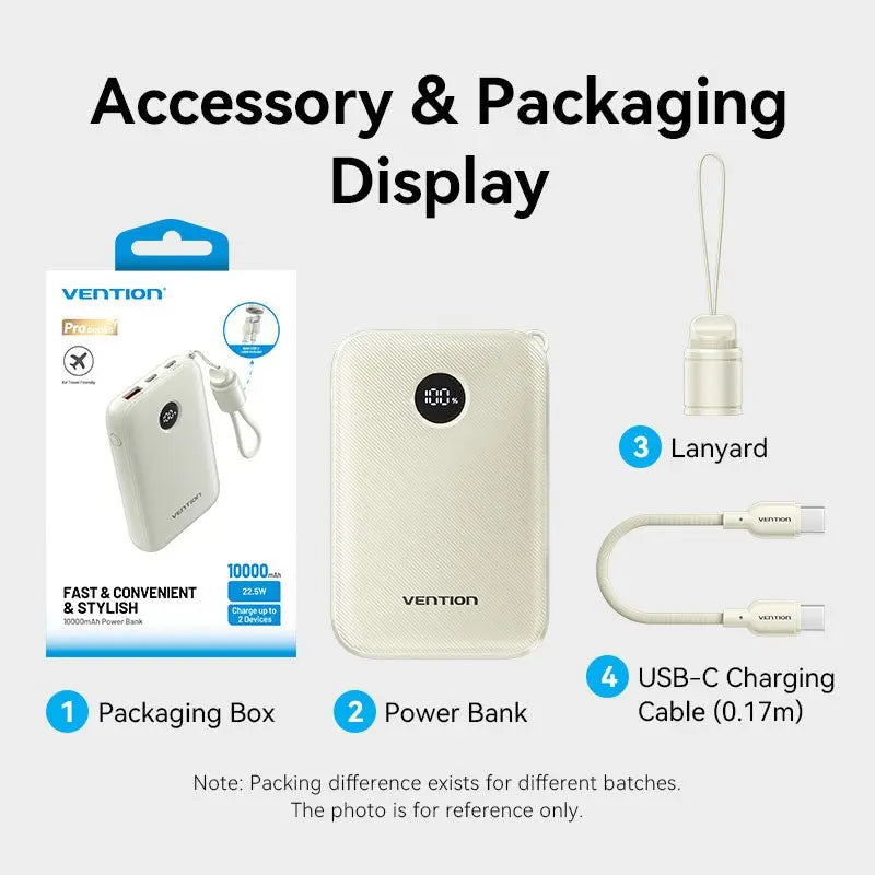 Vention 10000mAh Power Bank 22.5W - Vention